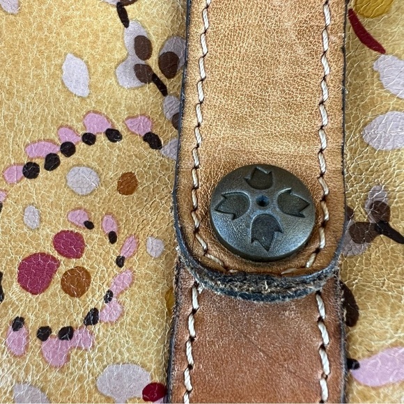 Patricia Nash Venezia Confetti Floral Printed Leather Crossbody Purse 9”x10” GUC - Picture 9 of 16